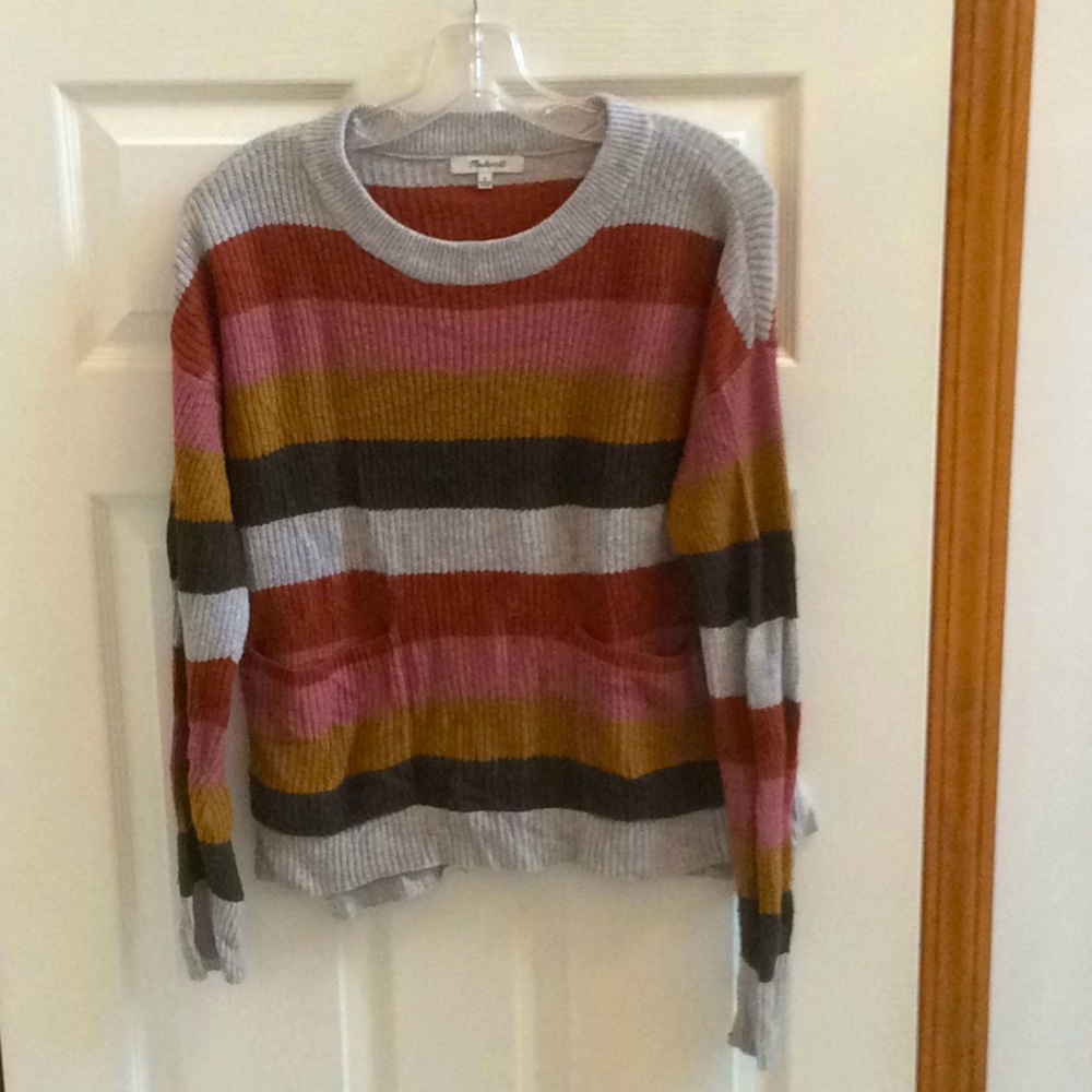 Madewell Patch Pocket Pullover Walton Stripe Swea… - image 1